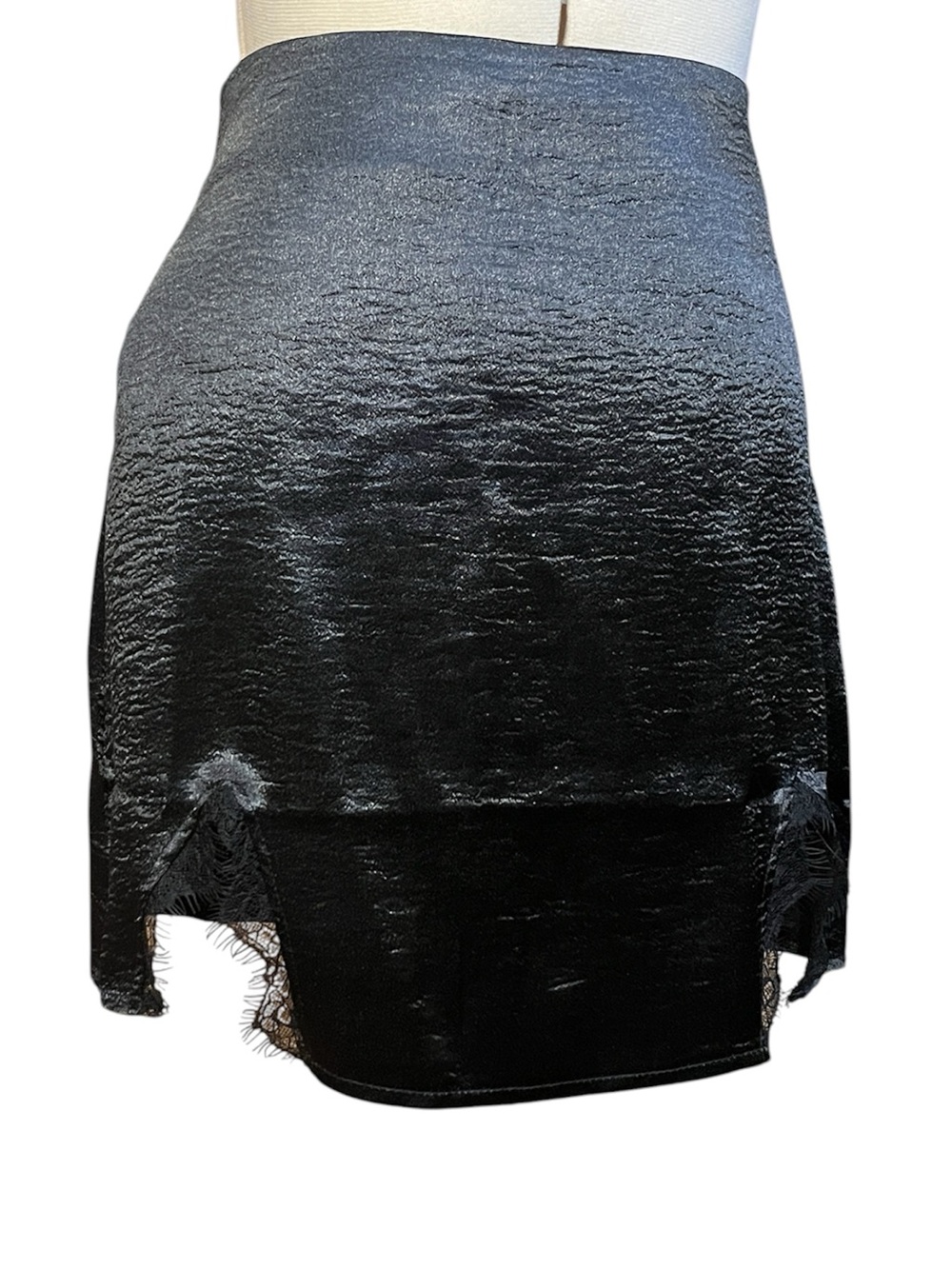 LYANER satin mini skirt